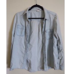 Levi’s Denim Button Down Shirt Washed Blue